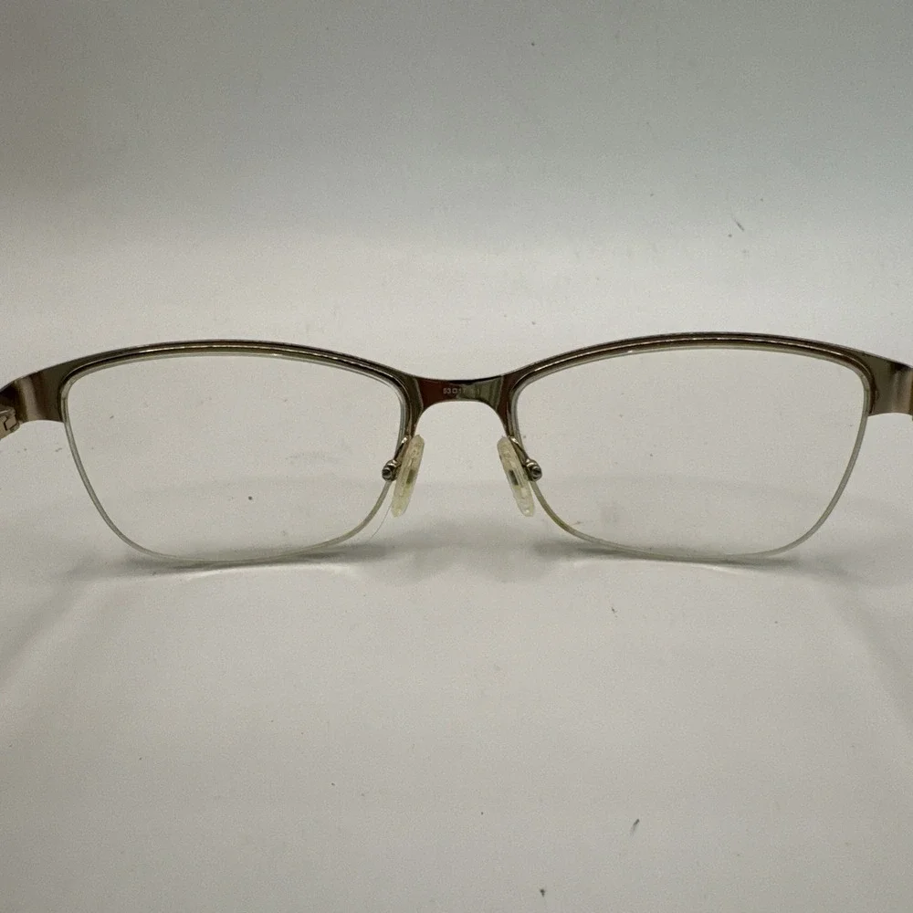 LIZ CLAIBORNE L615 0RF4 BROWN GOLD AUTHENTIC DESIGNER EYEGLASSES 53-17